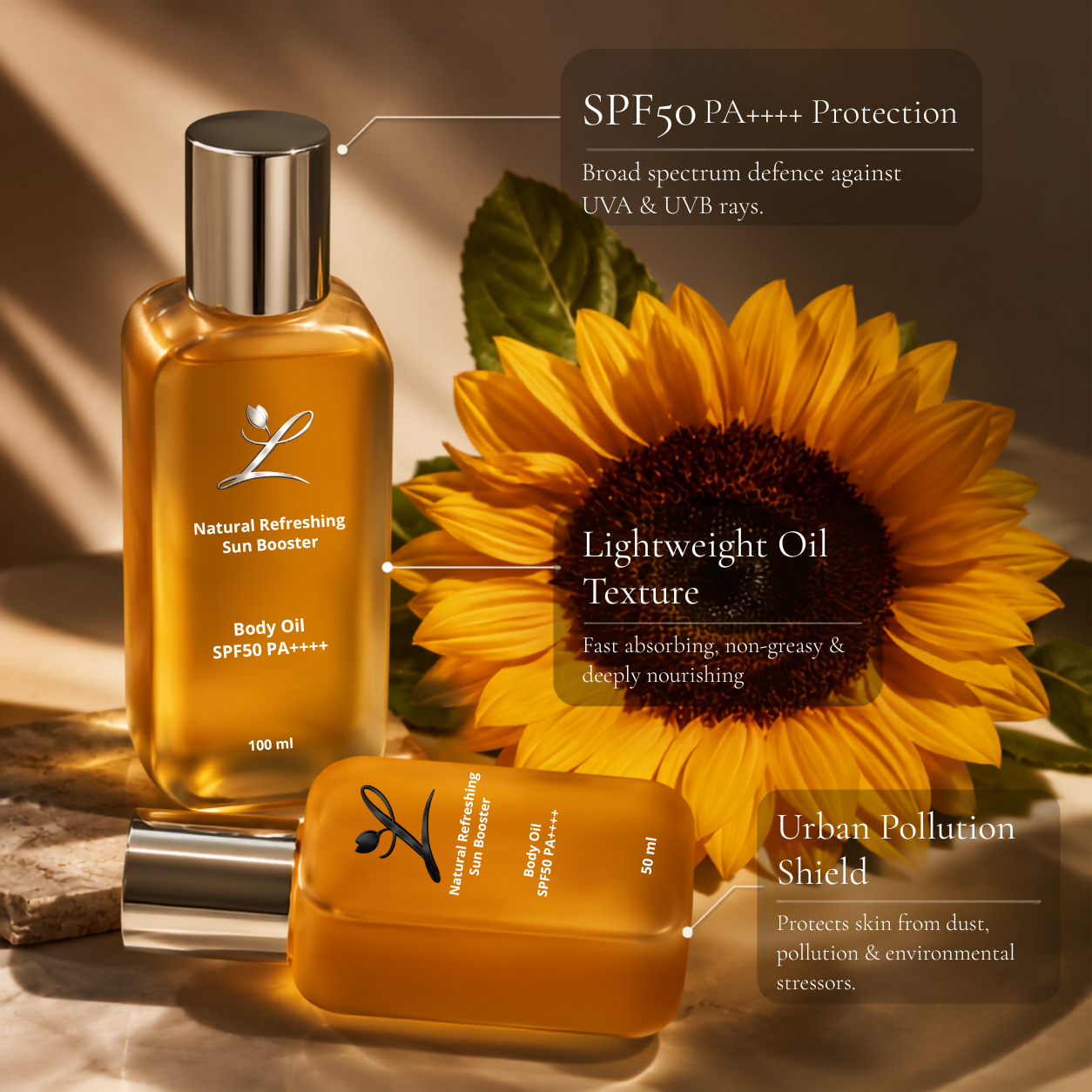 Natural Refreshing Skin Booster Body Oil SPF50 PA++++